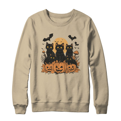 Black Cat Pumpkin Retro Halloween Cat Gothic Spooky Season Shirt & Sweatshirt | teecentury