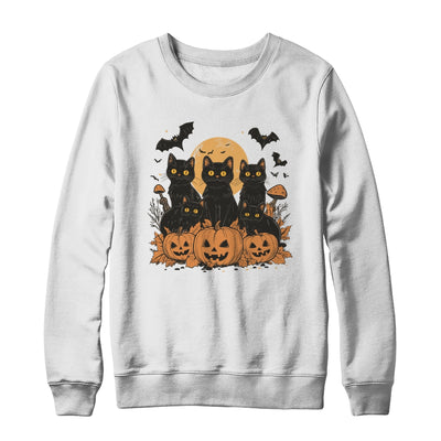 Black Cat Pumpkin Retro Halloween Cat Gothic Spooky Season Shirt & Sweatshirt | teecentury