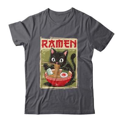 Black Cat Ramen Lover Anime Design Women Men Kids Adults Shirt & Tank Top | teecentury