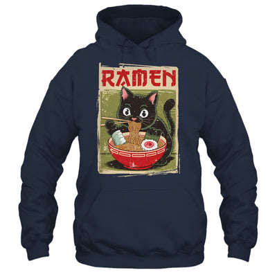 Black Cat Ramen Lover Anime Design Women Men Kids Adults Shirt & Tank Top | teecentury