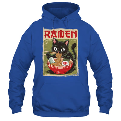 Black Cat Ramen Lover Anime Design Women Men Kids Adults Shirt & Tank Top | teecentury