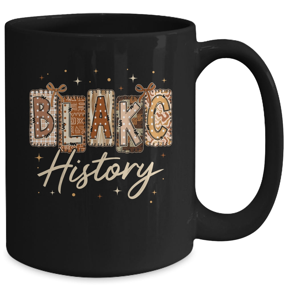 Black History Month African Black Women Coquette Bow Mug | teecentury