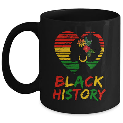 Black History Month African Pride American Heart Women Mug | teecentury