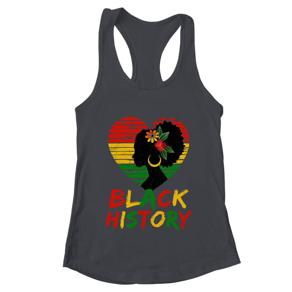 Black History Month African Pride American Heart Women Shirt & Tank Top | teecentury