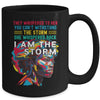 Black History Month African Woman Afro I Am The Storm Mug | teecentury