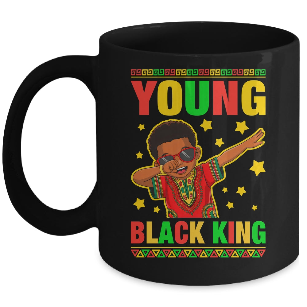 Black History Young King Dab African American Boys Kids Mug | teecentury
