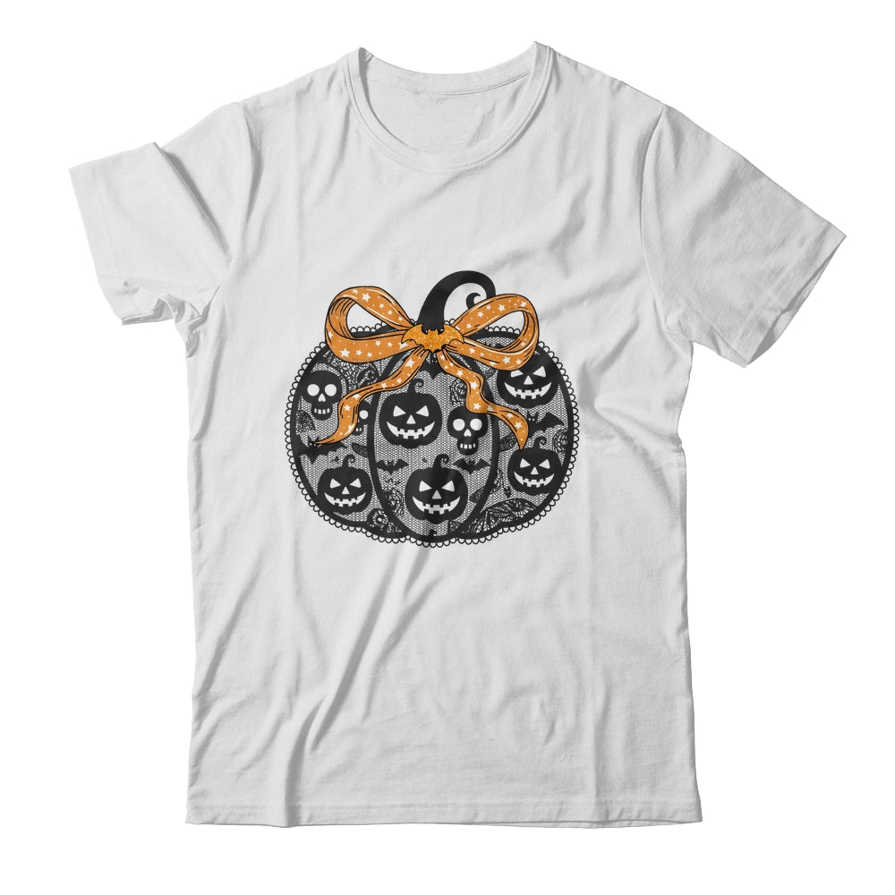 Black Lace Pumpkin Coquette Spooky Pumpkin Halloween Girl Shirt & Sweatshirt | teecentury