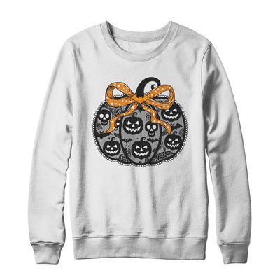 Black Lace Pumpkin Coquette Spooky Pumpkin Halloween Girl Shirt & Sweatshirt | teecentury