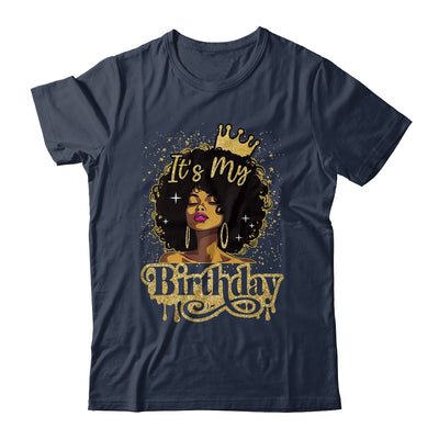 Black Queen African American Afro Women It's My Birthday Shirt & Tank Top | teecentury