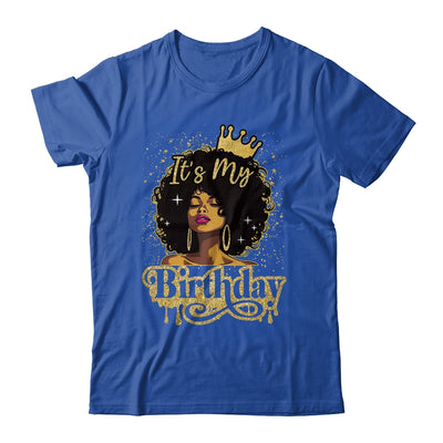 Black Queen African American Afro Women It's My Birthday Shirt & Tank Top | teecentury