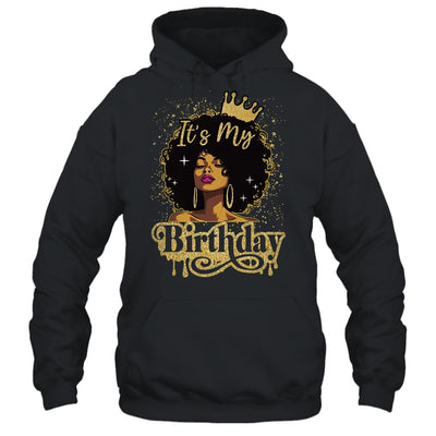 Black Queen African American Afro Women It's My Birthday Shirt & Tank Top | teecentury