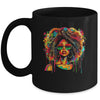 Black Queen Afro Women Girl Melanin Dripping Juneteenth Mug | teecentury