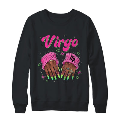 Black Women Nails Zodiac Birthday Virgo Queen September Shirt & Sweatshirt | teecentury