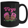 Black Women Nails Zodiac Birthday Virgo Queen September Mug | teecentury