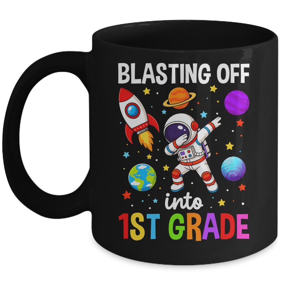 Blasting Off Into 1St Grade Boys First Day First Grade Kids Mug | teecentury