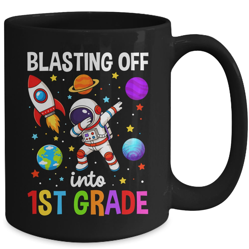 Blasting Off Into 1St Grade Boys First Day First Grade Kids Mug | teecentury