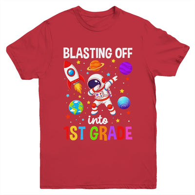 Blasting Off Into 1St Grade Boys First Day First Grade Kids Youth Shirt | teecentury