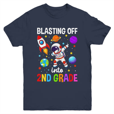 Blasting Off Into 2Nd Grade Boys First Day Second Grade Kids Youth Shirt | teecentury