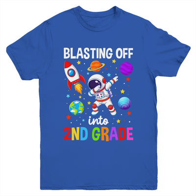 Blasting Off Into 2Nd Grade Boys First Day Second Grade Kids Youth Shirt | teecentury