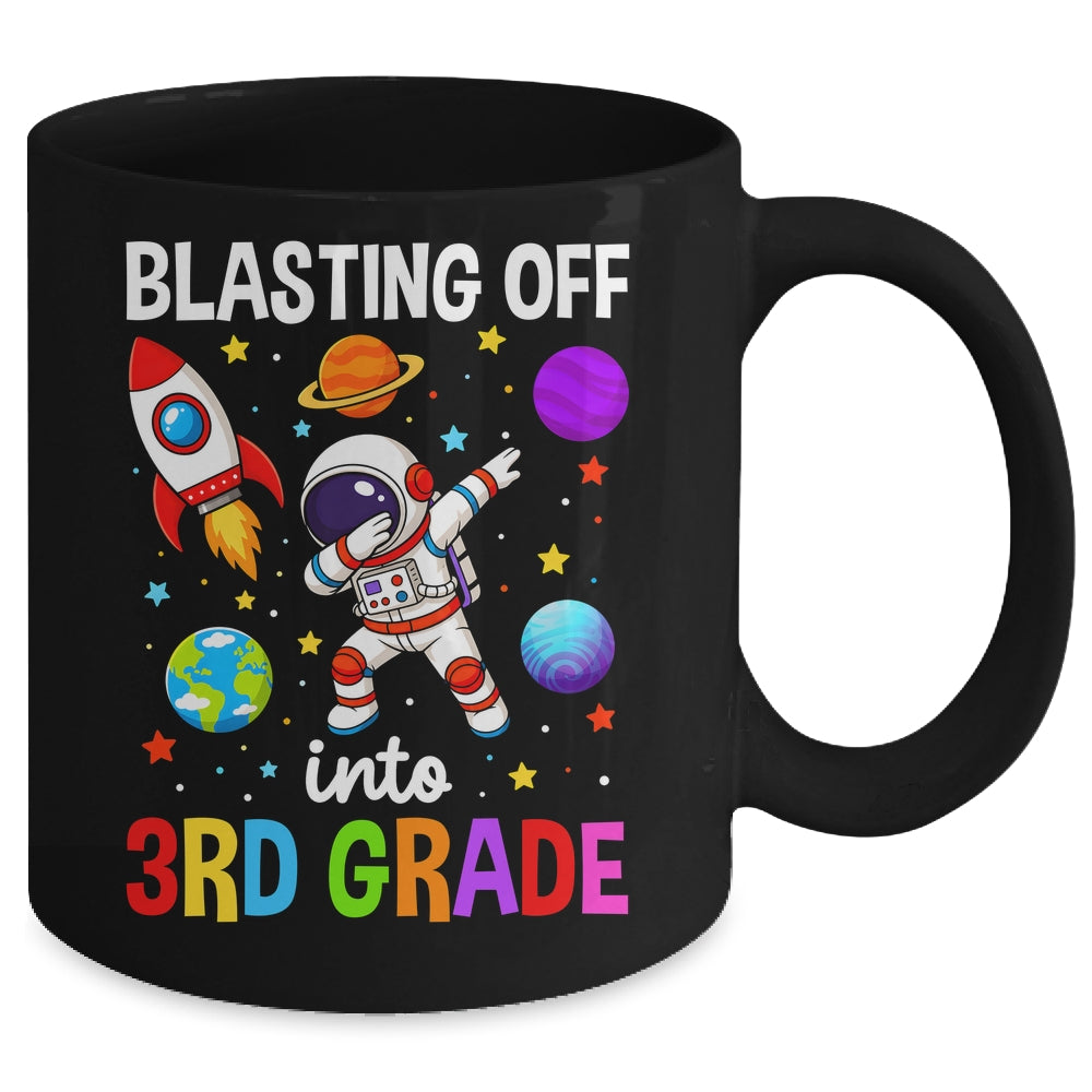 Blasting Off Into 3Rd Grade Boys First Day Third Grade Kids Mug | teecentury