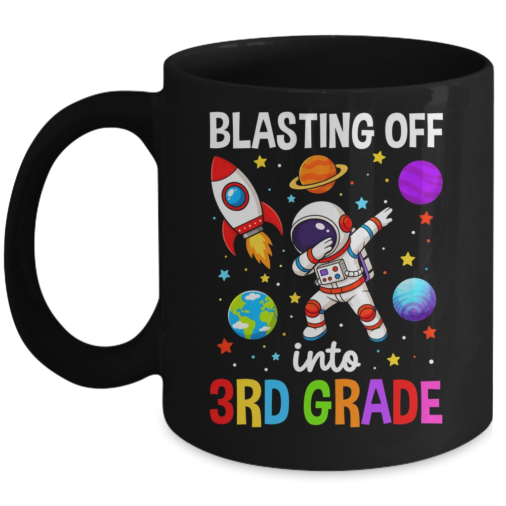 Blasting Off Into 3Rd Grade Boys First Day Third Grade Kids Mug | teecentury
