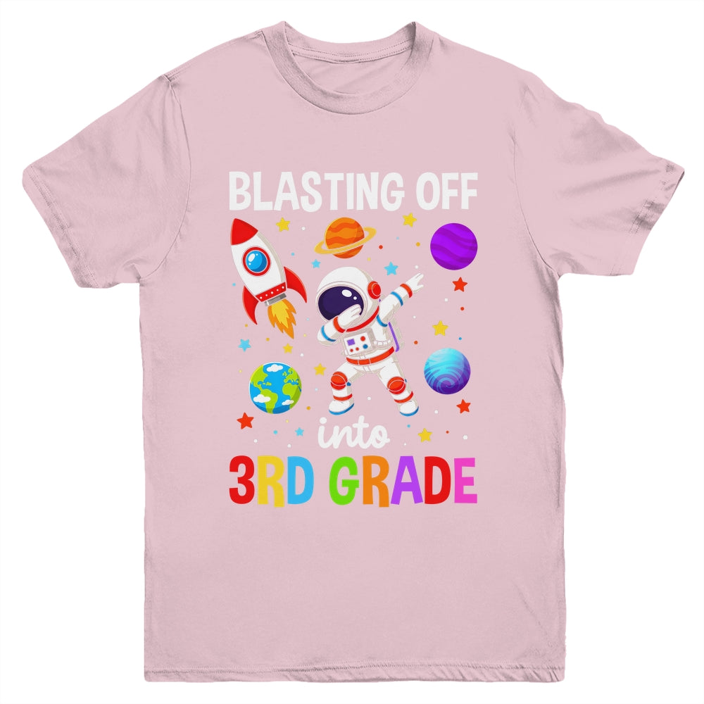 Blasting Off Into 3Rd Grade Boys First Day Third Grade Kids Youth Shirt | teecentury