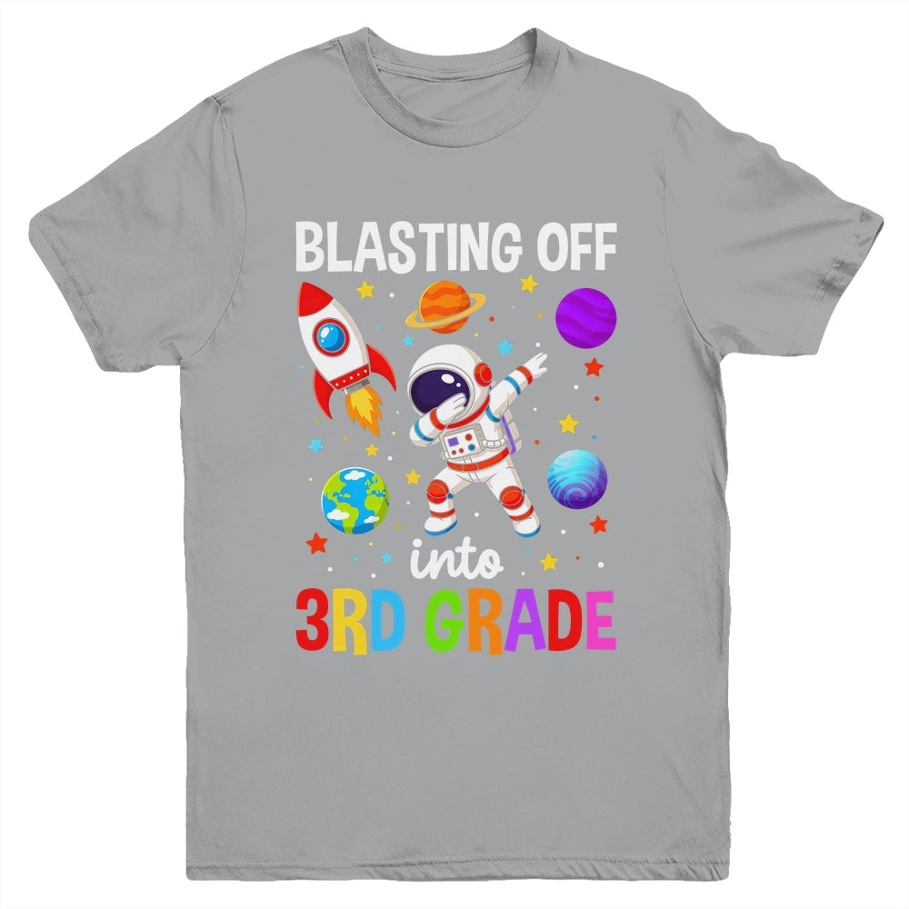 Blasting Off Into 3Rd Grade Boys First Day Third Grade Kids Youth Shirt | teecentury