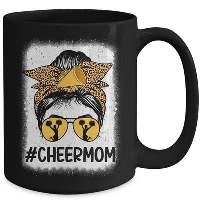 Bleached Cheer Mom Mama Cheerleading Mom Messy Bun Mug | teecentury