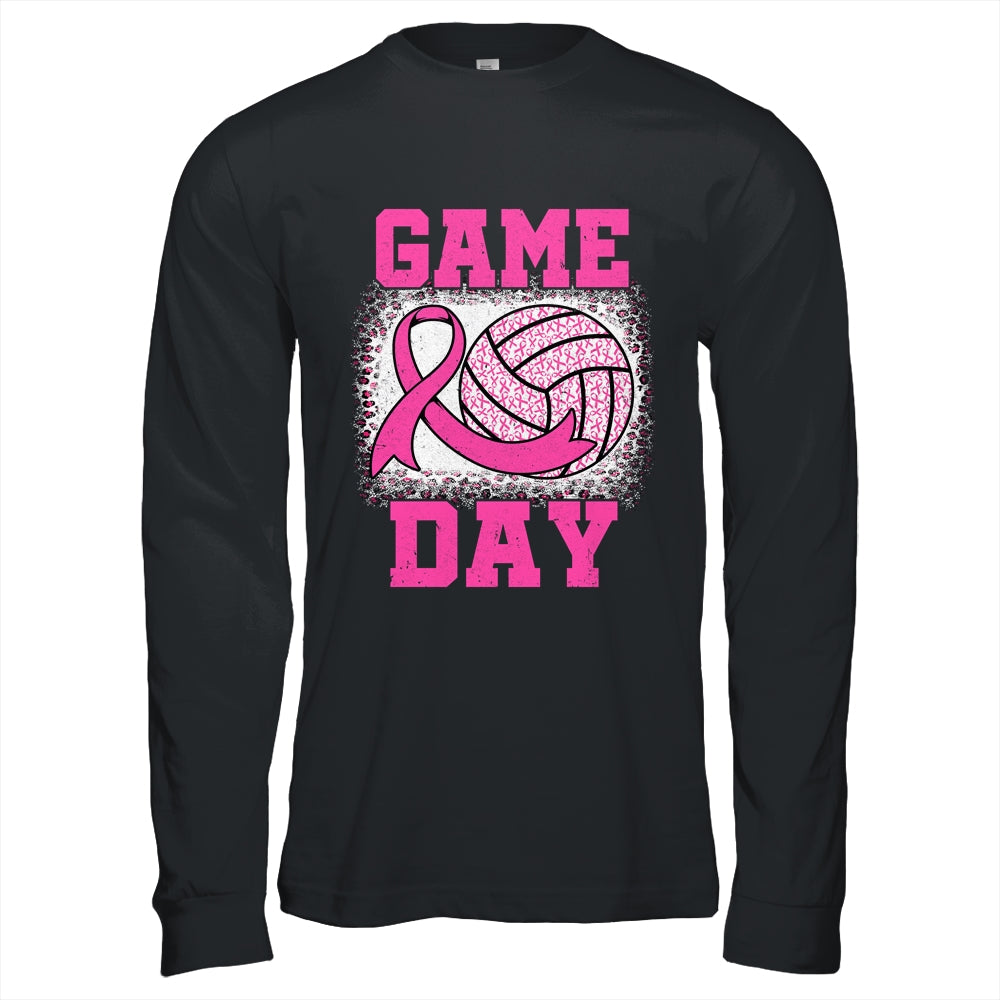 Bleached Game Day Breast Cancer Awareness Pink Volleyball Shirt & Hoodie | teecentury
