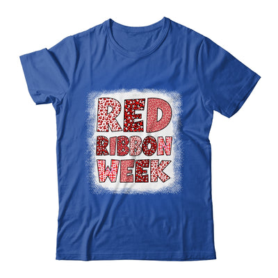 Bleached Red Ribbon Week Leopard We Wear Red For Awareness Shirt & Hoodie | teecentury