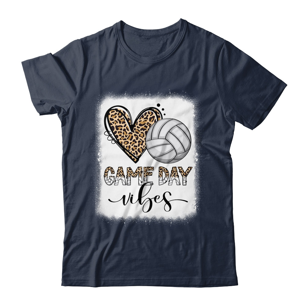 Bleached Volleyball Game Day Vibes Volleyball Mom Leopard Shirt & Tank Top | teecentury