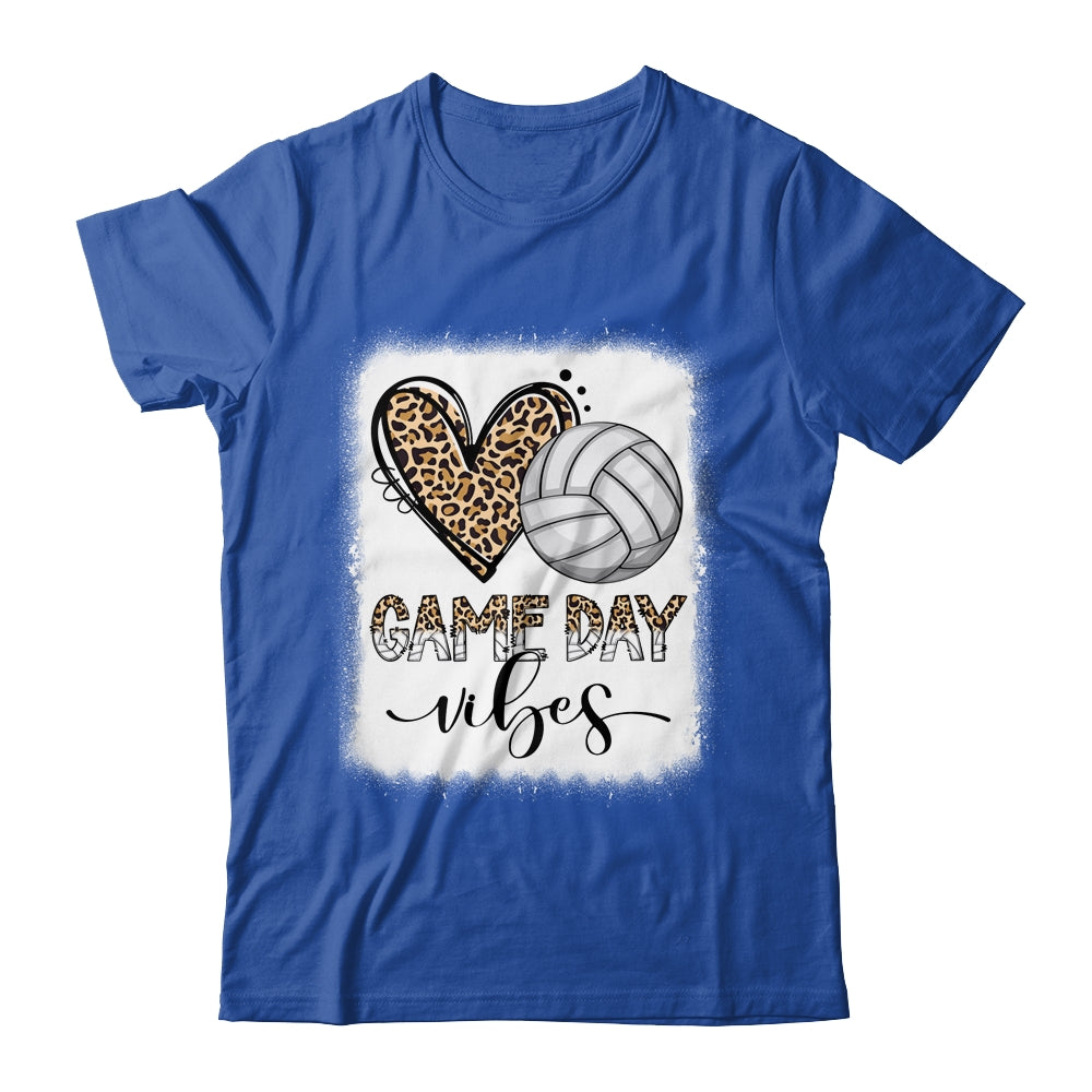 Bleached Volleyball Game Day Vibes Volleyball Mom Leopard Shirt & Tank Top | teecentury