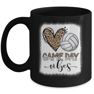 Bleached Volleyball Game Day Vibes Volleyball Mom Leopard Mug | teecentury