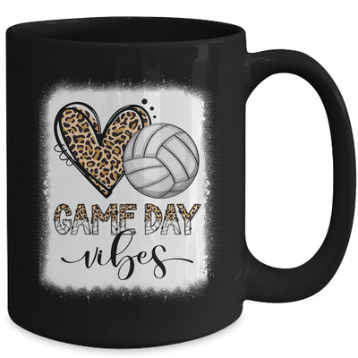 Bleached Volleyball Game Day Vibes Volleyball Mom Leopard Mug | teecentury