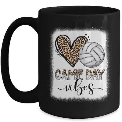 Bleached Volleyball Game Day Vibes Volleyball Mom Leopard Mug | teecentury