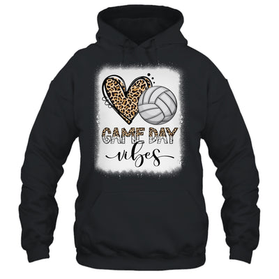 Bleached Volleyball Game Day Vibes Volleyball Mom Leopard Shirt & Tank Top | teecentury