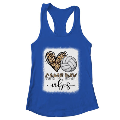 Bleached Volleyball Game Day Vibes Volleyball Mom Leopard Shirt & Tank Top | teecentury