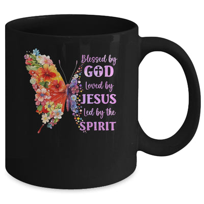 Blessed By God Loved By Jesus Butterfly Christian Women Girl Mug | teecentury