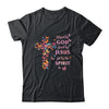 Blessed By God Loved By Jesus Butterfly Cross Christian Shirt & Tank Top | teecentury