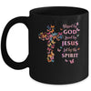 Blessed By God Loved By Jesus Butterfly Cross Christian Mug | teecentury