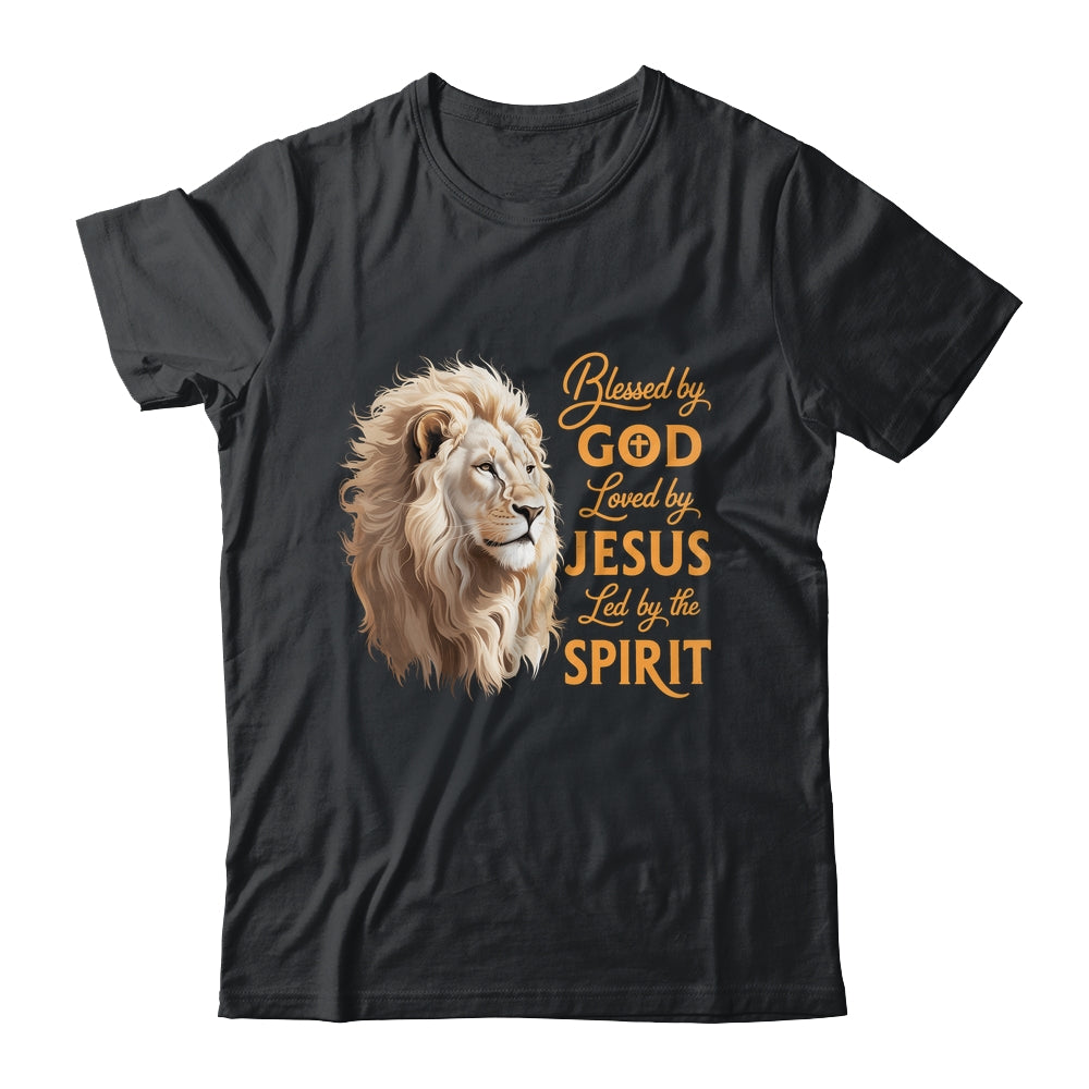 Blessed By God Loved By Jesus Christian Lion For Men Women Shirt & Hoodie | teecentury