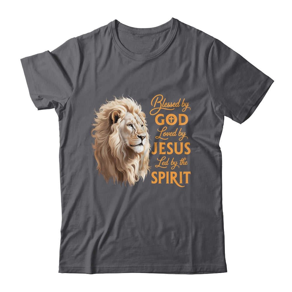 Blessed By God Loved By Jesus Christian Lion For Men Women Shirt & Hoodie | teecentury