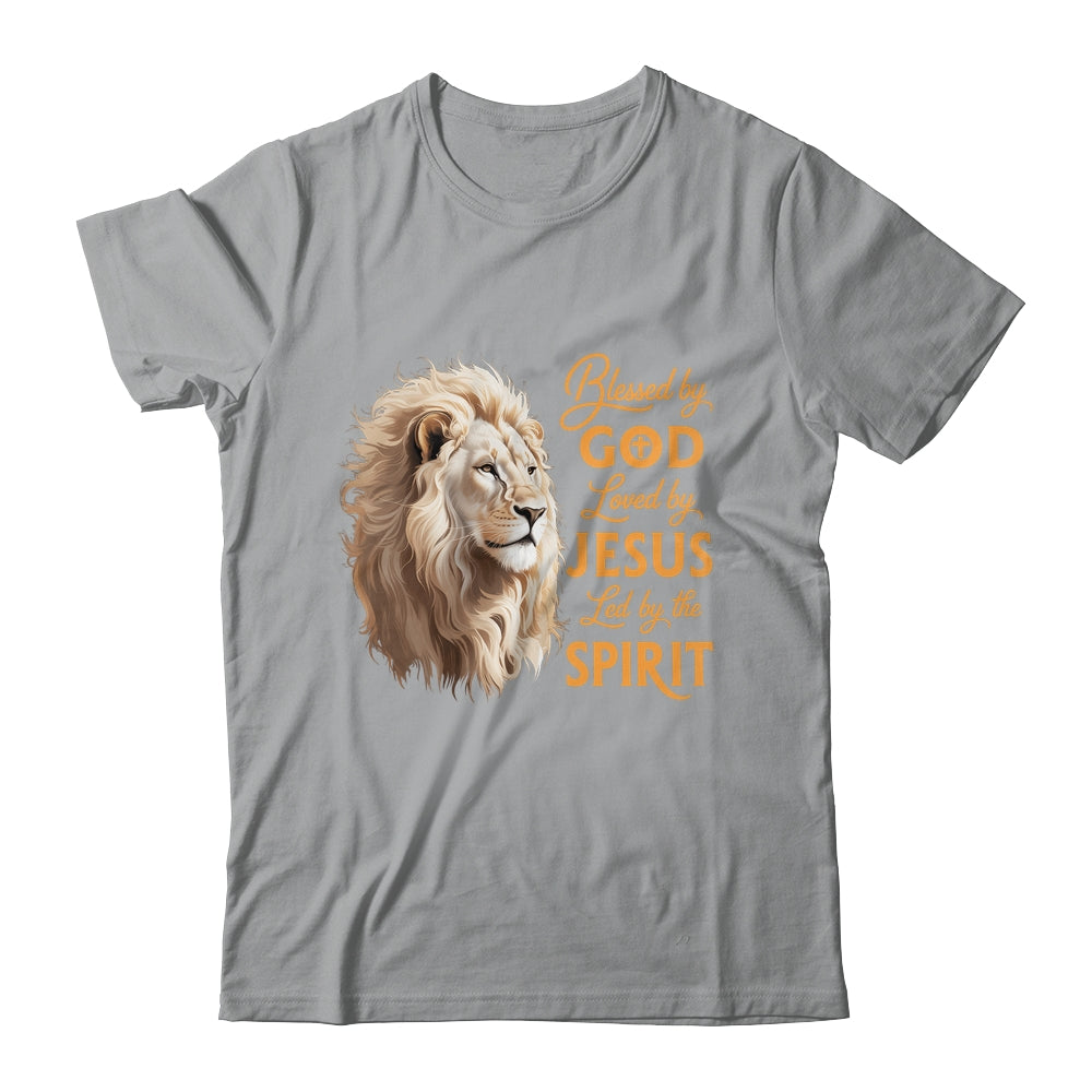 Blessed By God Loved By Jesus Christian Lion For Men Women Shirt & Hoodie | teecentury