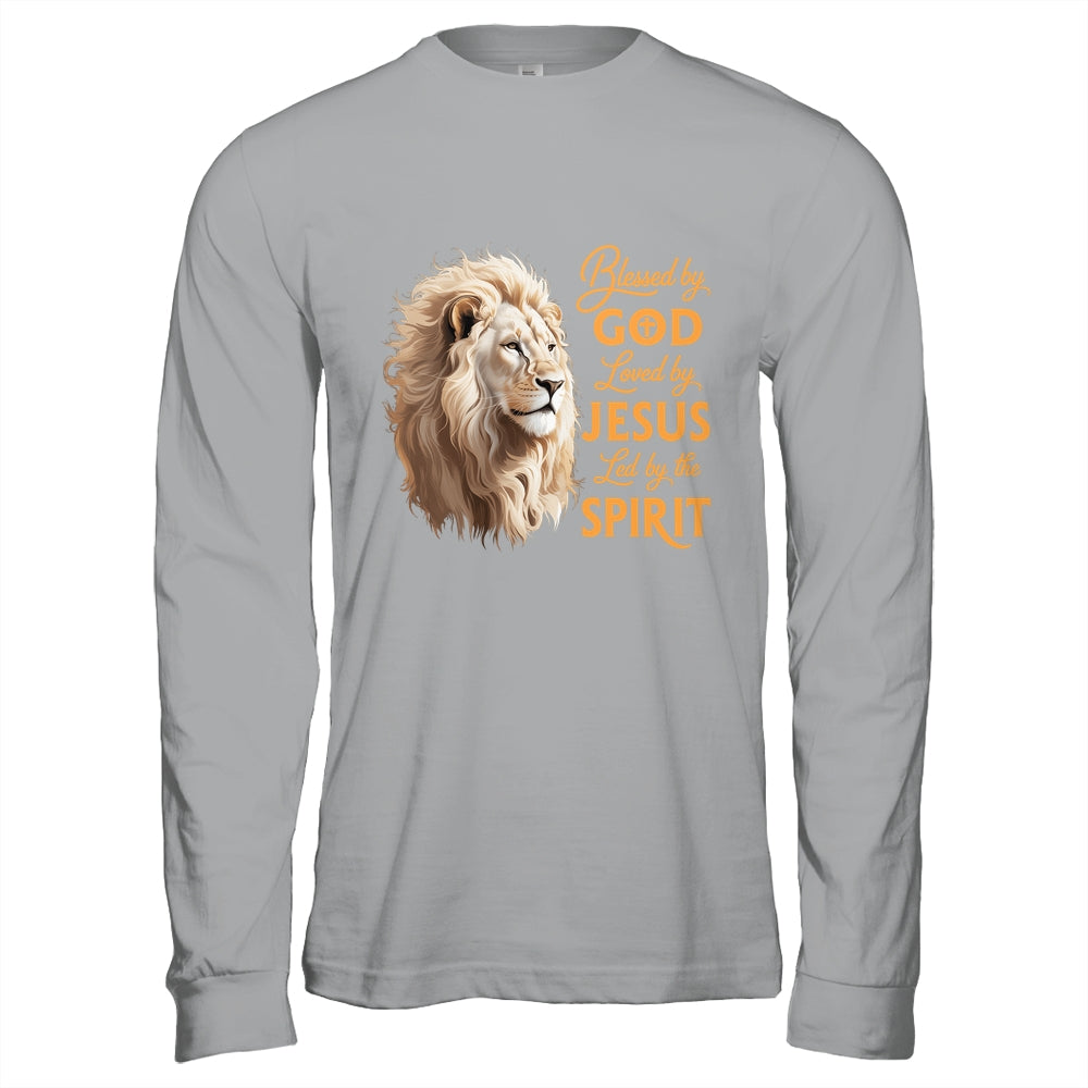 Blessed By God Loved By Jesus Christian Lion For Men Women Shirt & Hoodie | teecentury