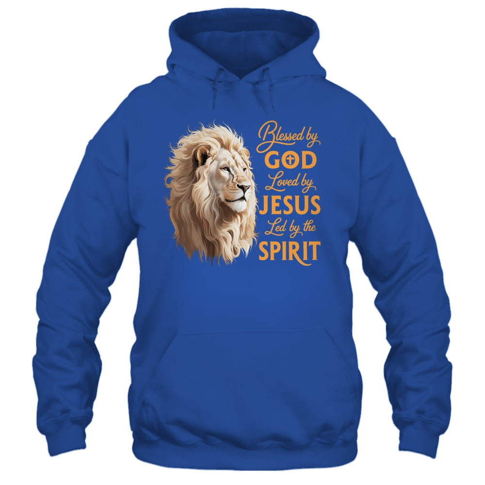 Blessed By God Loved By Jesus Christian Lion For Men Women Shirt & Hoodie | teecentury