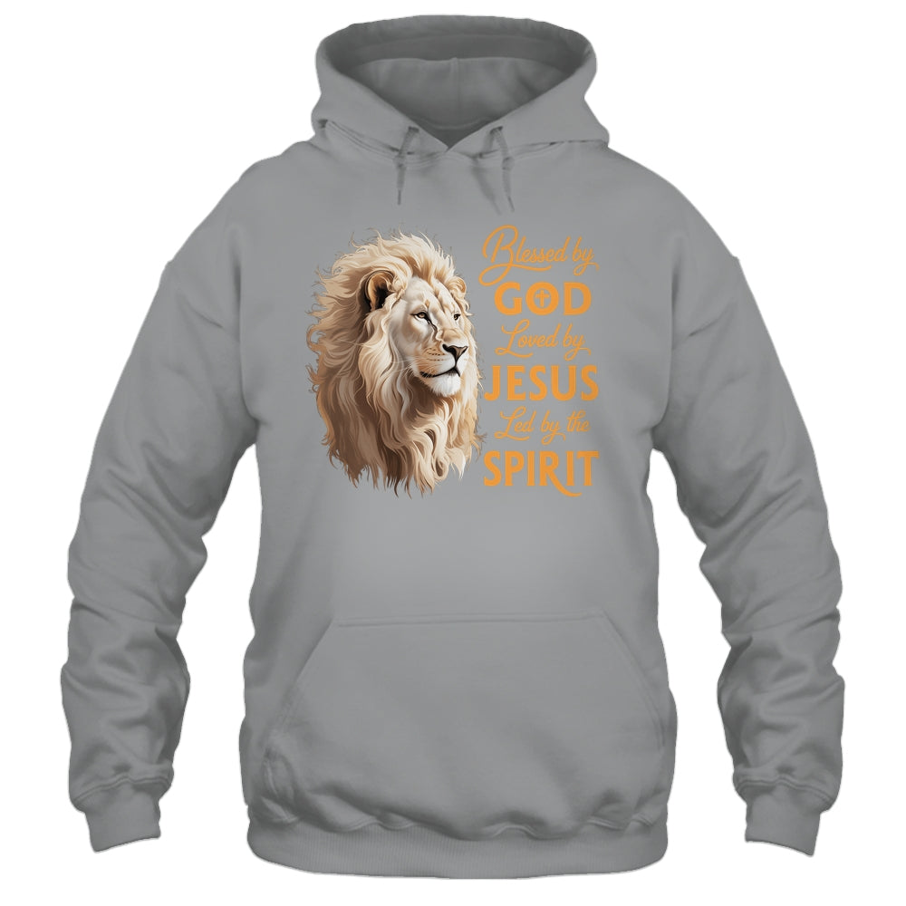 Blessed By God Loved By Jesus Christian Lion For Men Women Shirt & Hoodie | teecentury