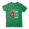 Blessed By God Loved By Jesus Christmas Poinsettia Flower Shirt & Sweatshirt | teecentury