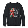 Blessed By God Loved By Jesus Christmas Poinsettia Flower Shirt & Sweatshirt | teecentury