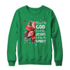 Blessed By God Loved By Jesus Christmas Poinsettia Flower Shirt & Sweatshirt | teecentury