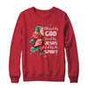 Blessed By God Loved By Jesus Christmas Poinsettia Flower Shirt & Sweatshirt | teecentury